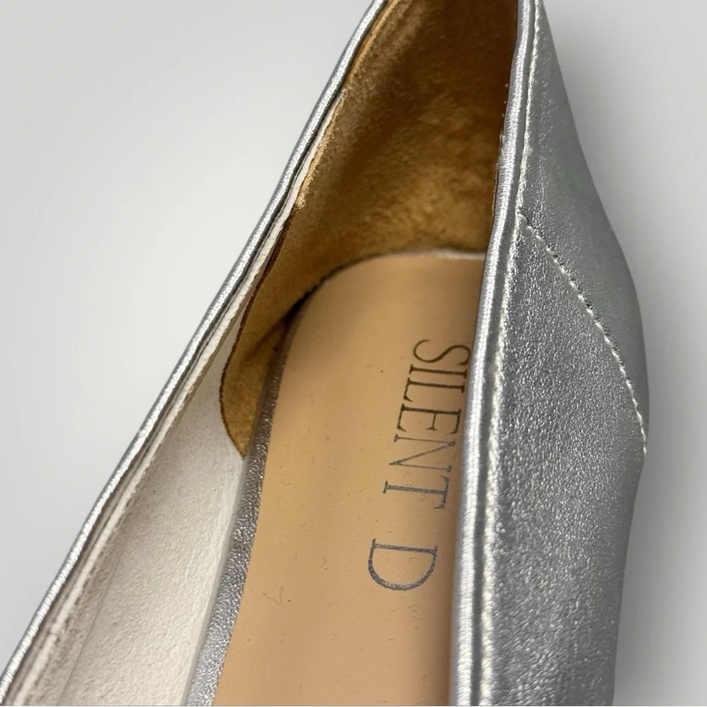 NEW Antropologie SILENT D ANNABELLE Pump Silver Sz‎ 9 Holiday